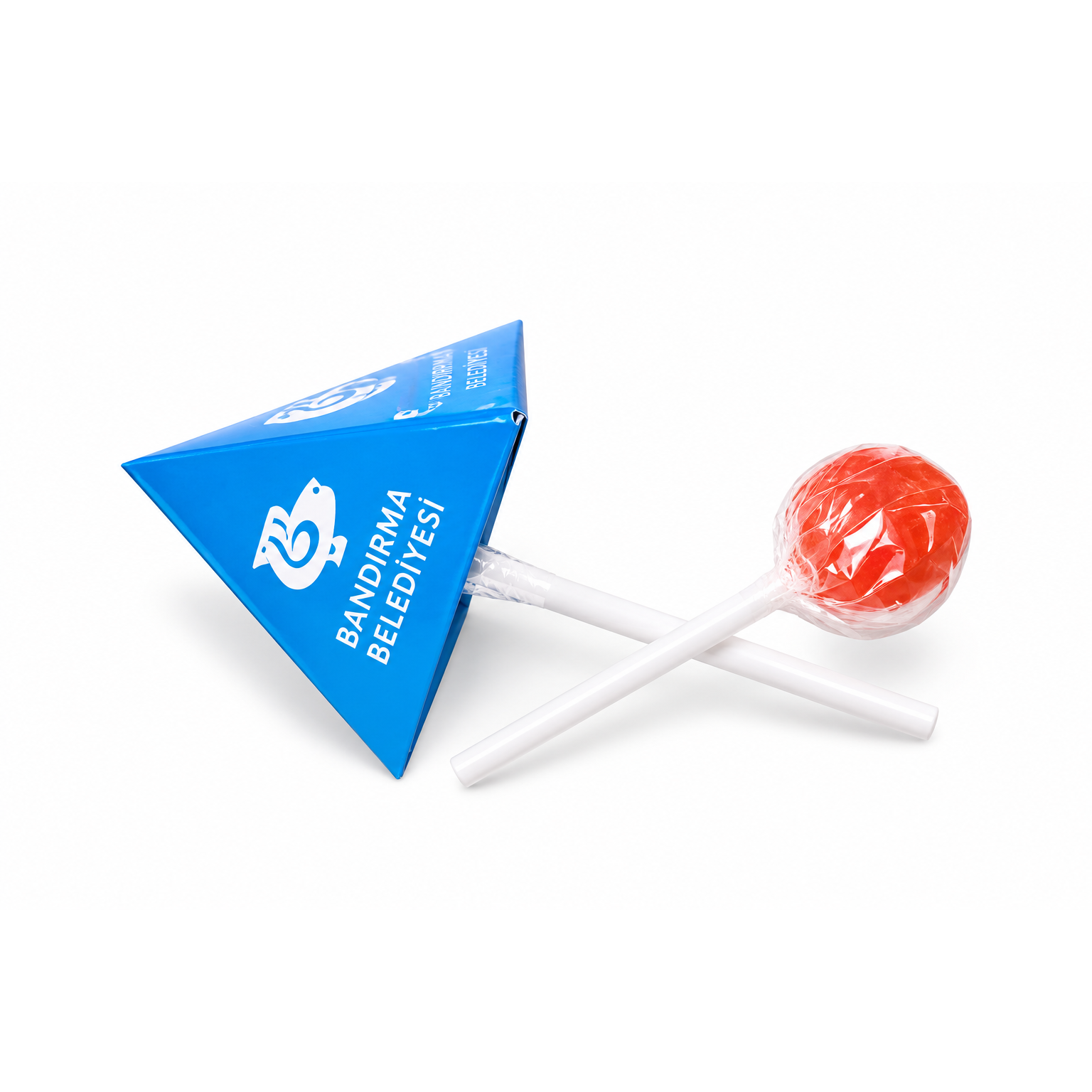 Logolu Üçgen Kutuda Lolipop