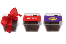 Logolu kutudu çikolata kapli Lokum