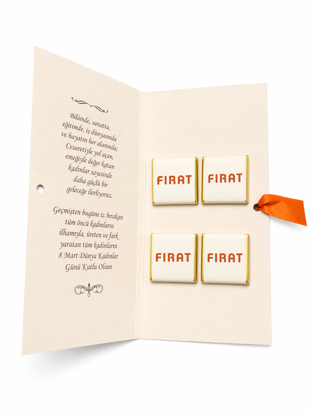 Logolu Zarf Kutuda 2’li, 4’lü ve 6’li Madlen Çikolata